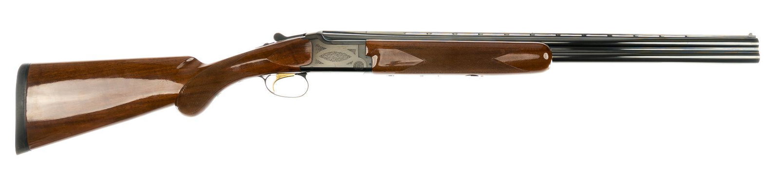 Excellent Browning Citori Micro Lightning Grade 1 20-Gauge O/U Shotgun: Serial: 22781NYH33 Manufacturer: Browning Arms Co., Japan (c. 1992) Model: Citori Micro Lightning Grade 1 Caliber: 12 Ga. Barrel length: 24 in. OAL: 40.5 in. Condition: Excellent; wood stock has very 