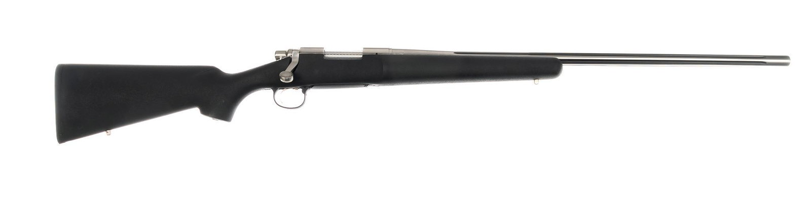 Very Rare Remington 700 EtronX .243 WIN Electrically Firing Bolt-Action Rifle: Serial: EG002233 Manufacturer: Remington Model: Remington 700 EtronX Caliber: .243 WIN Barrel length: 26 in. OAL: 46 in. Condition: Excellent; fiberglass stock has very light handling marks; stainless