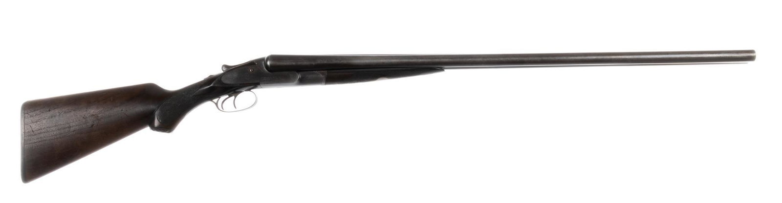 Lefever Arms H-Grade 12-Gauge SXS Shotgun: Serial: 56246 Manufacturer: Lefever Arms Co. Model: H Grade Caliber: 12 Ga. Barrel length: 30 in. OAL: 46.5 in. Condition: Fair; stock and forend have many handling marks, however are free of cracks o
