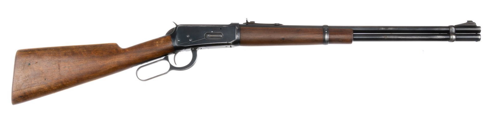 Winchester Model 94 .30-30 WIN Lever-Action Carbine: Serial: 1309127 Manufacturer: Winchester (c. 1943-1948) Model: 94 Carbine Caliber: .30-30 WIN Barrel length: 20 in. OAL: 38 in. Condition: Good; wood stock has light handling marks for age; barrel &am