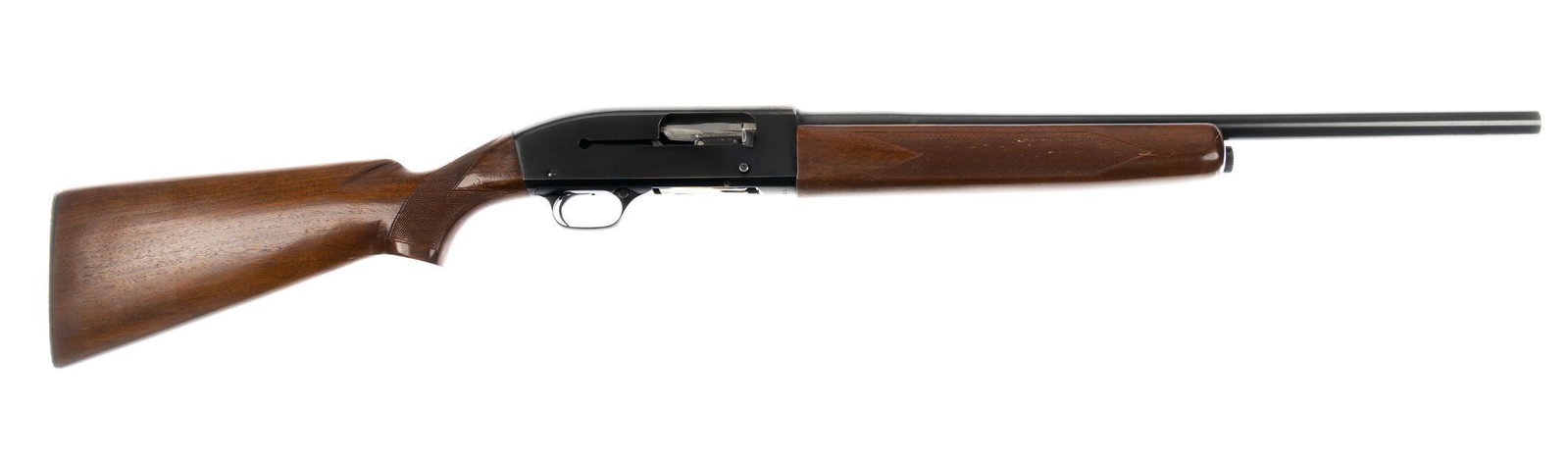 Pre-64 Winchester Model 50 12-Gauge Semi-Auto Shotgun: Serial: 190172 Manufacturer: Winchester (c. 1961) Model: 50 Caliber: 12 Ga. Barrel length: 21 in. (cut down / Cylinder bore) OAL: 41 in. Condition: Good; wood stock has light handling marks for age; b