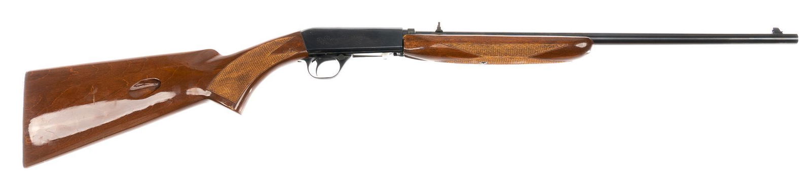 Norinco/Interarms Model 22-ATD .22 LR Semi-Auto Rifle: Serial: 313884 Manufacturer: Norinco-China / Interarms Model: 22-ATD Take-Down Caliber: .22 LR Barrel length: 19.5 in. OAL: 37.25 in. Condition: Good; wood stock has moderate handling marks; barrel &a