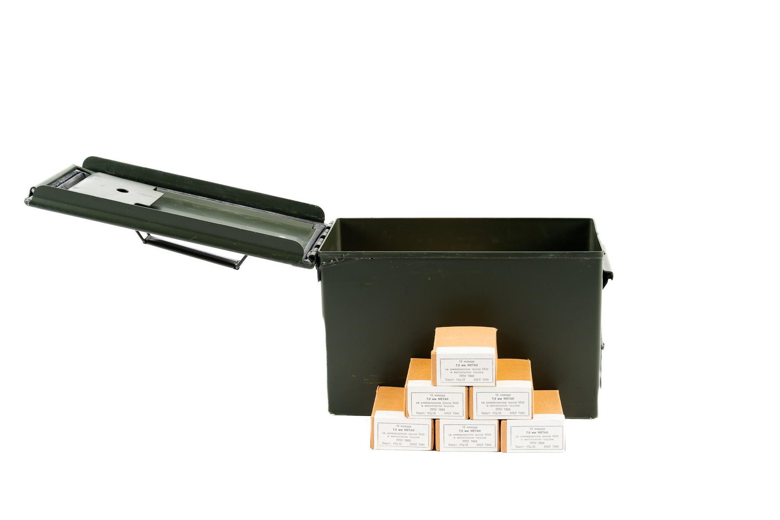 405 Rounds of Yugoslavian 8mm Mauser Ammunition: Includes: -405 rounds of Yugoslavian 8mm Mauser ammo, 196 Gr FMJ in packs Provenance: A San Antonio, Texas Estate We will happily provide seamless shipping services on this lot. Please email us at shi