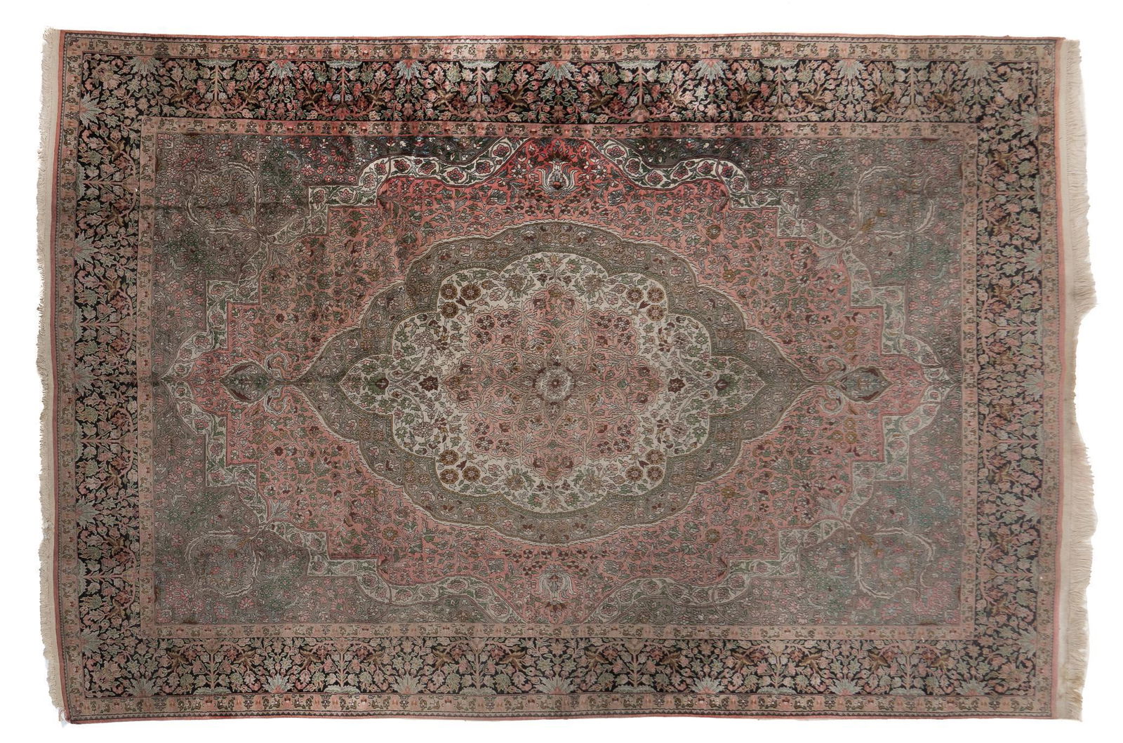 Hand-Made Keshan Style Estate Rug, 14' x 9'6" (1 of 3)