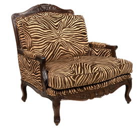 Massoud (USA) Louis XV Style Zebra Armchair