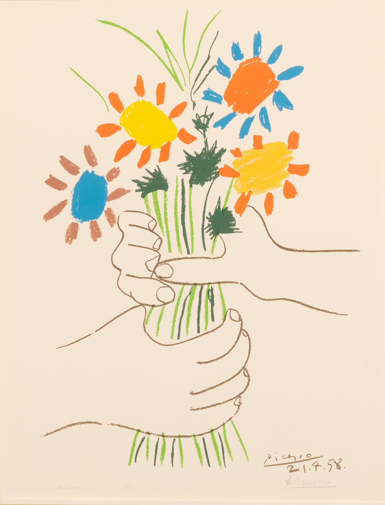 Signed Pablo Picasso, "Bouquet of Peace", ed. 121/200 (1 of 6)