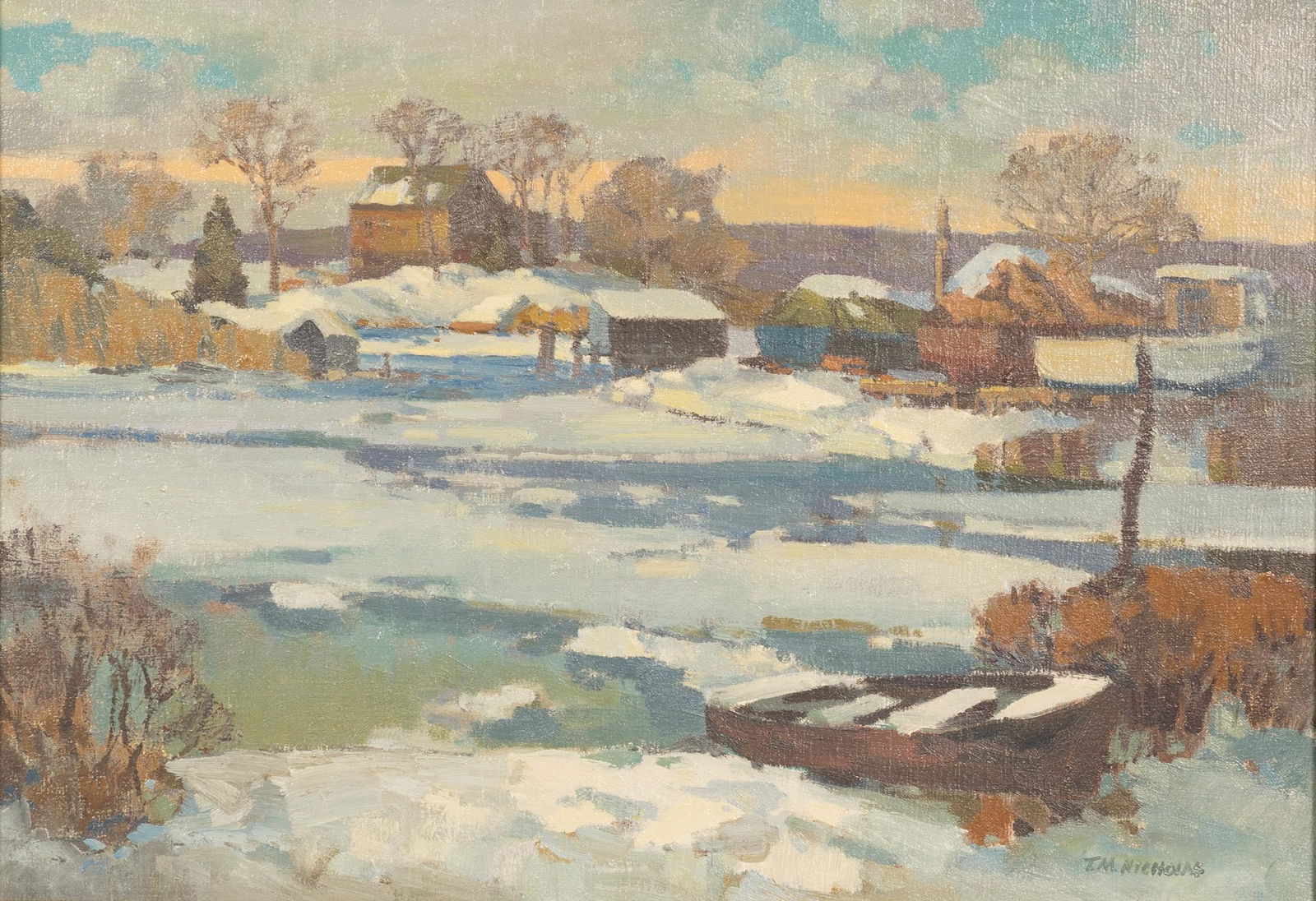 T. M. Nicholas, "Boat Yard at Essex" (1 of 4)