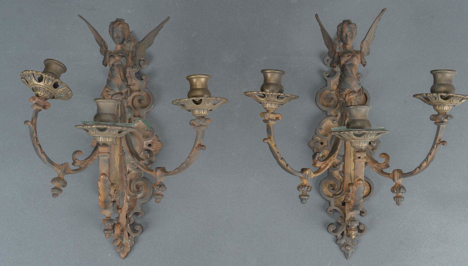 Pair Napoleon III Style Candelabra Wall Sconces (1 of 4)