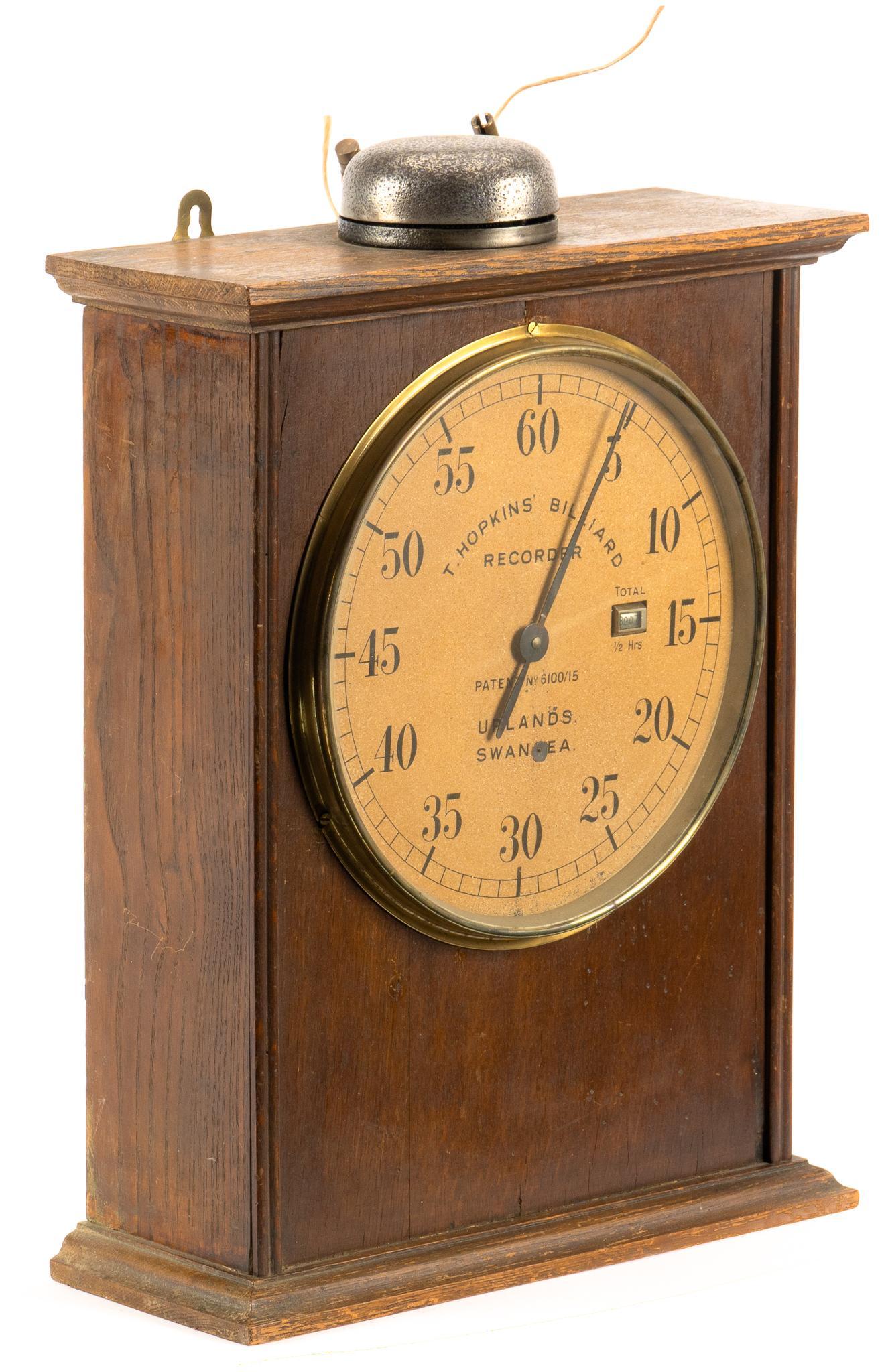 Hopkins (UK) Billiards Time Recorder Clock (1 of 5)