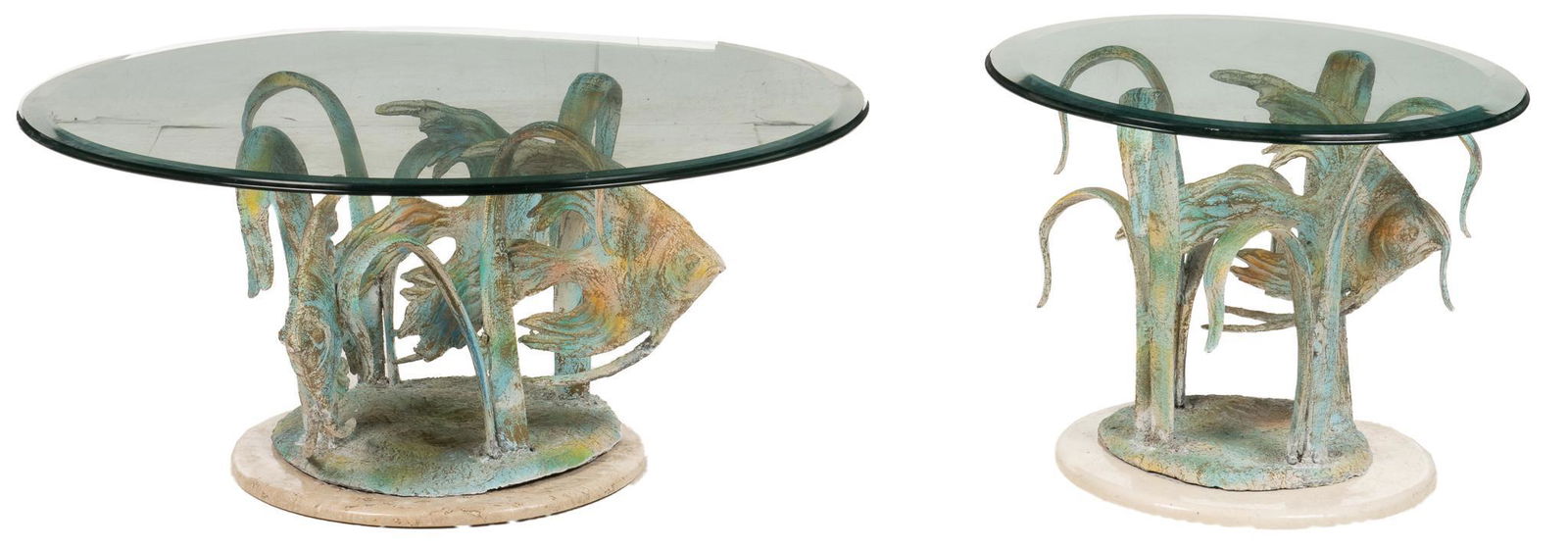 Angelfish Glass Top Coffee Table and End Table (1 of 4)