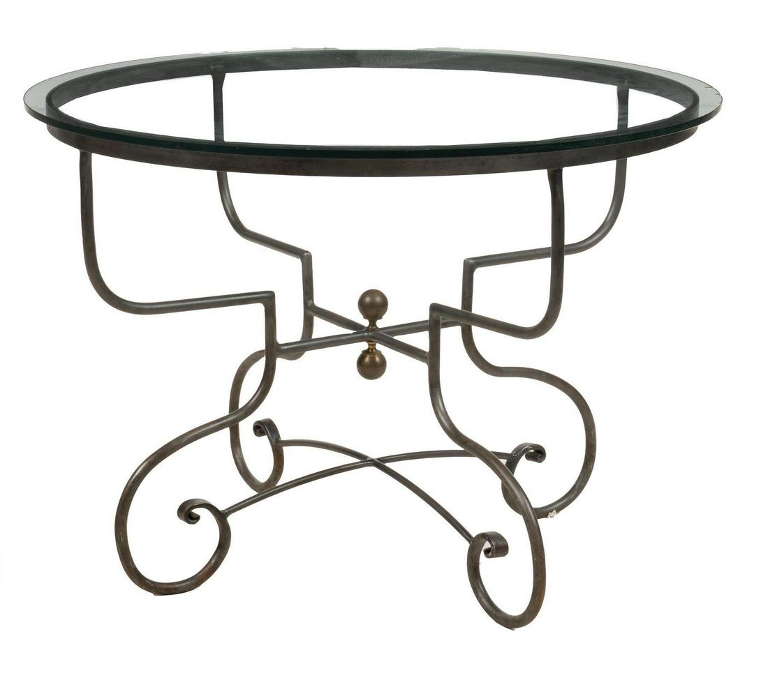 Glass Top Iron Dining Table (1 of 4)