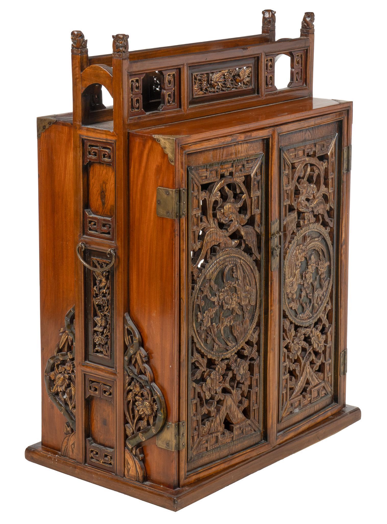 Heavily Carved Chinese Dowry Chest (1 of 5)