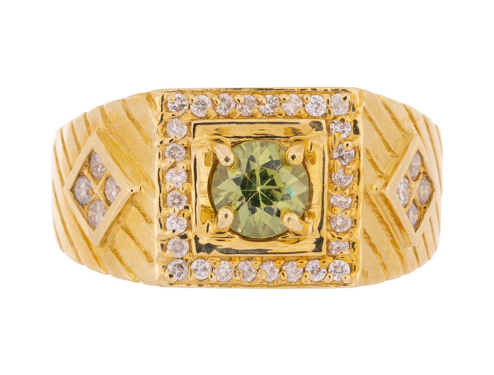 14k Demantoid & Diamond Ring (1 of 3)