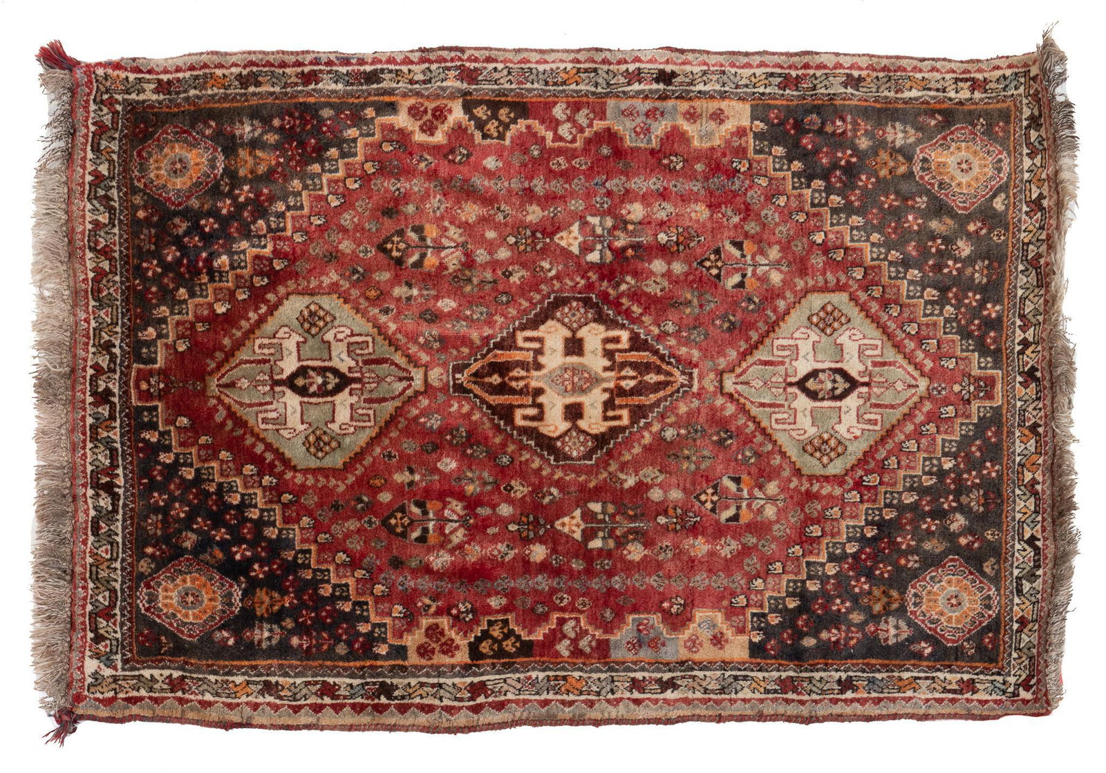 Hand-Made Persian Qashqai Style Rug, 5'7" x 3'7" (1 of 3)
