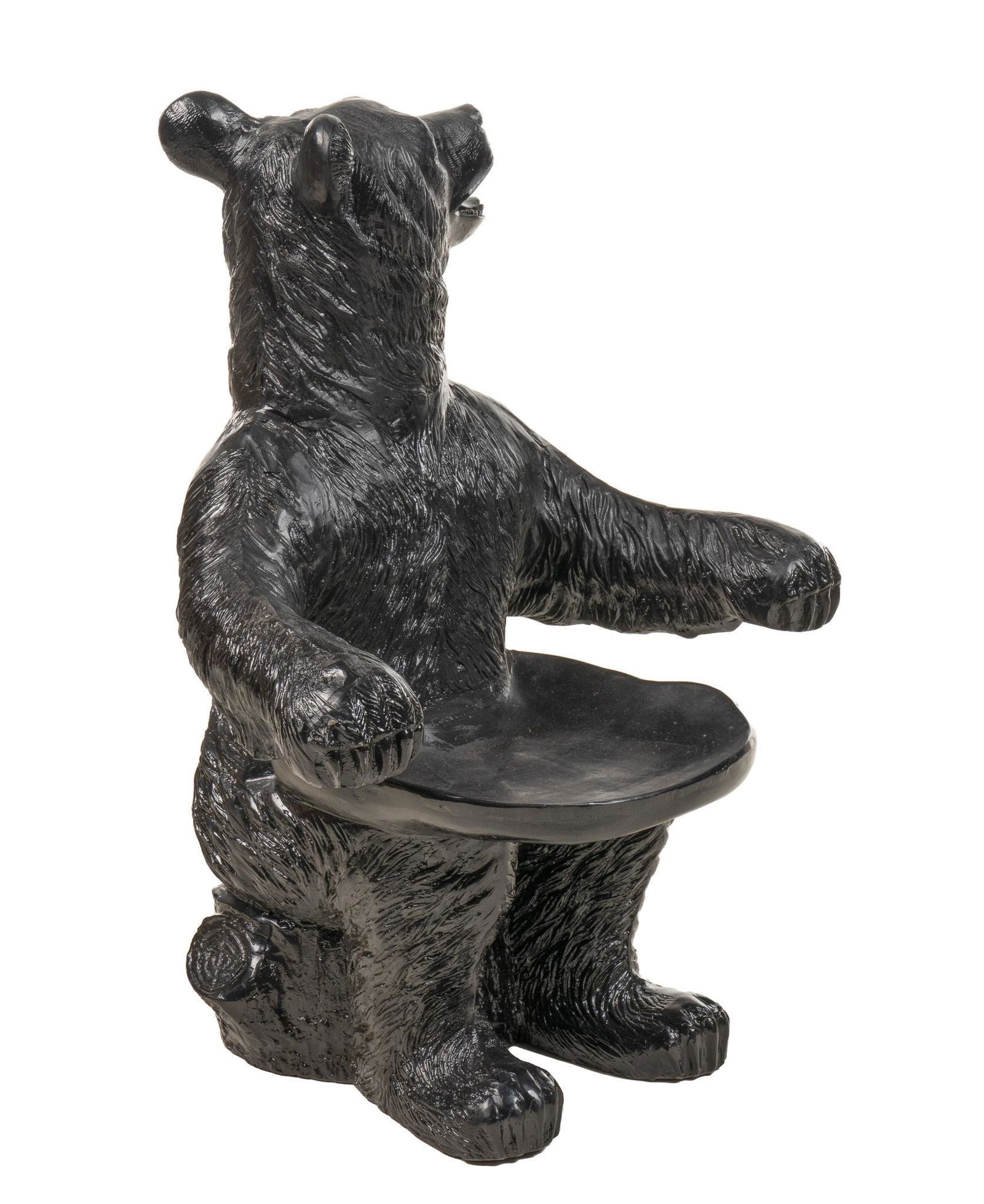 Bronze Bear Garden Seat: Bronze bear garden seat, freestanding cast bronze height 39 in. x width 31 in. x depth 26 in. Provenance: A Spring Branch, Texas collection We happily provide seamless shipping services on everythi
