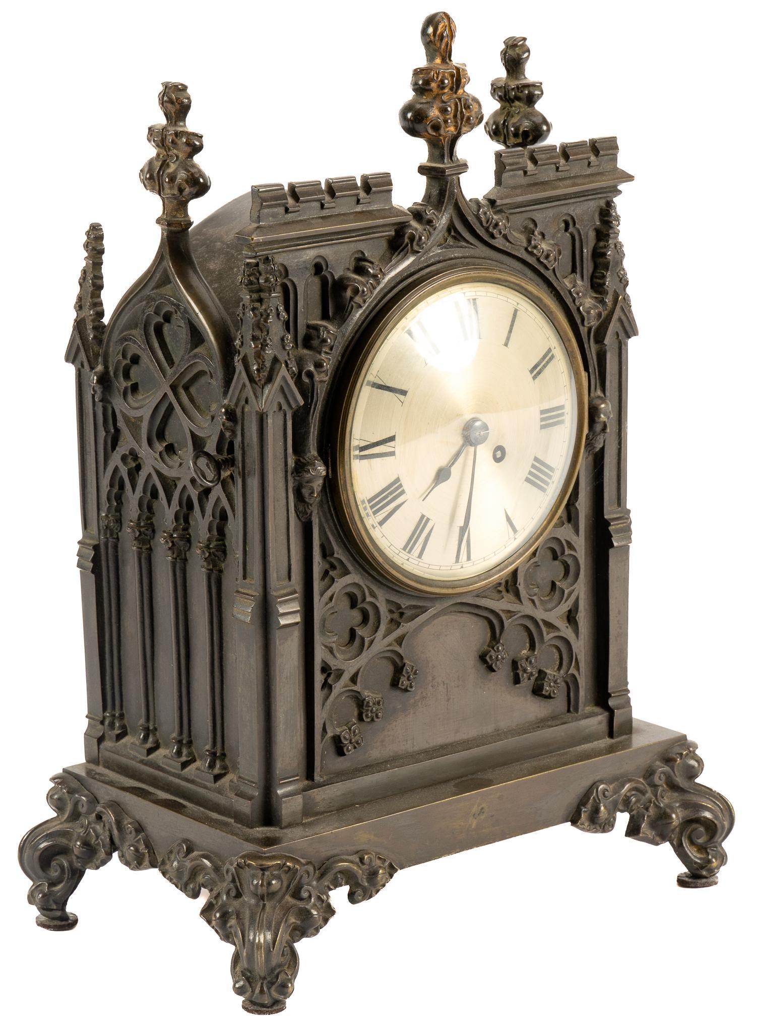 Gothic Revival Style Mantel Clock (1 of 7)