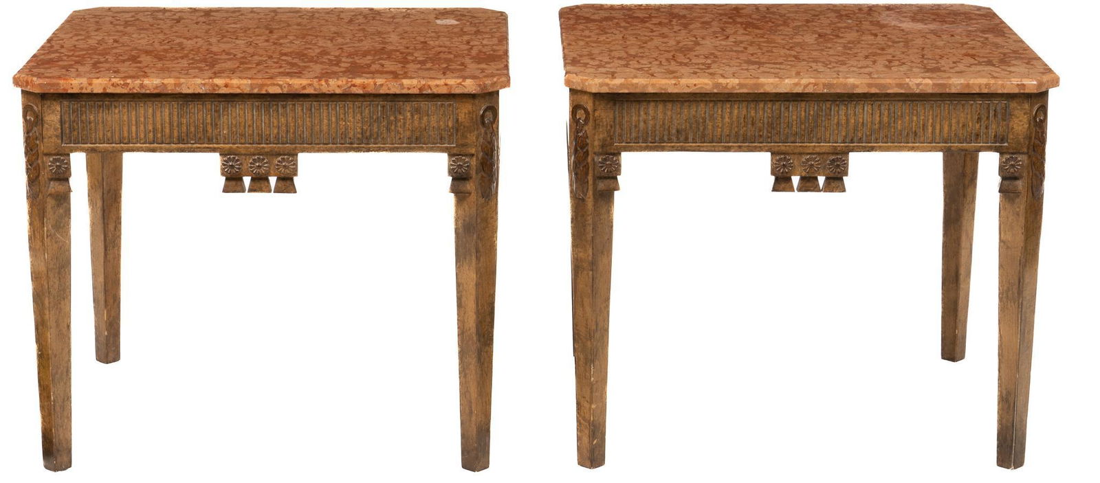 Pair of Marble Top Side Tables (1 of 4)