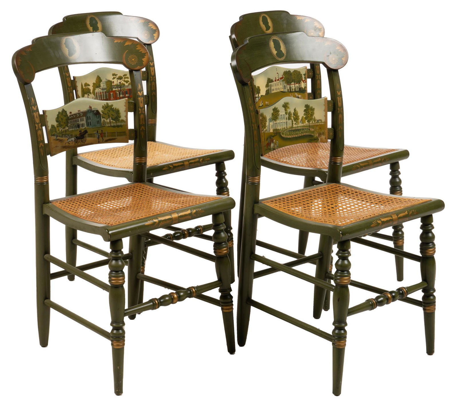 Set of (4) Hitchcock Bicentennial Chairs (1 of 4)