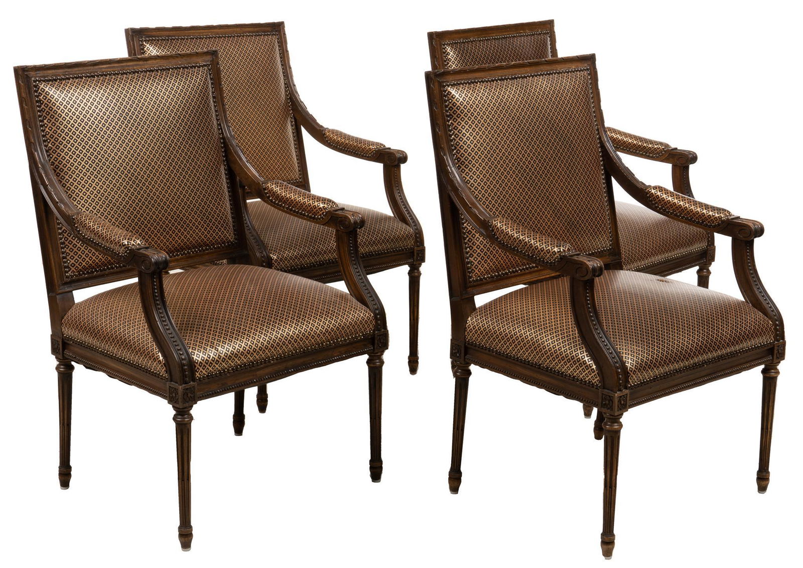 Set of (4) Louis XVI Style Armchairs (1 of 4)