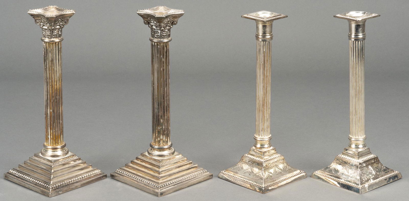 2 Pairs of Silverplate Candlesticks (1 of 5)