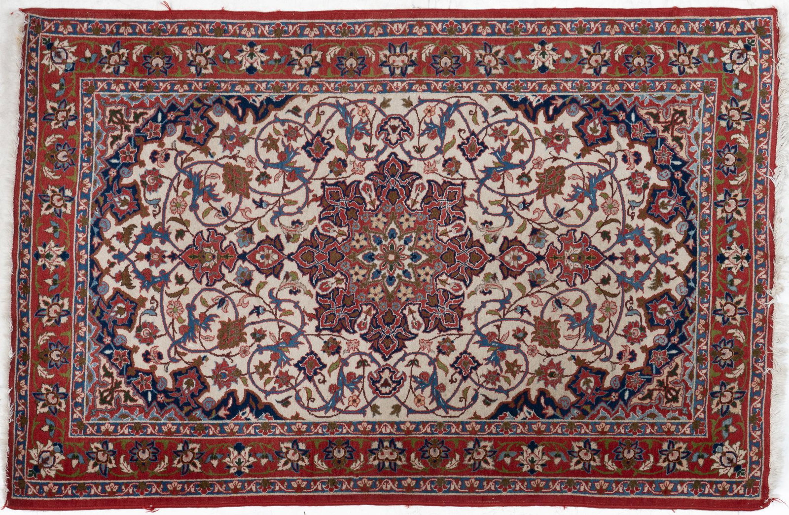 Hand-Made Mashad Style Estate Rug, 5'3" x 3'5": Hand-made Mashad style estate rug 5 ft. 3 in. x 3 ft 5 in. Provenance: Property from the Alamo Heights, Texas home of a prominent piano teacher We happily provide seamless shipping services on everyth