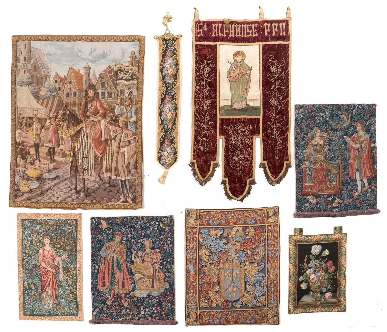 Collection of (8) Tapestries and Wall Hangings (1 of 8)