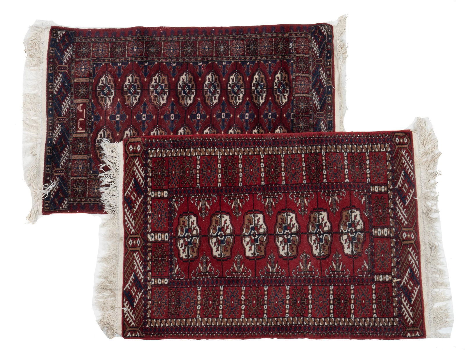 Pair of Hand-Made Bokhara Style Rugs (1 of 5)