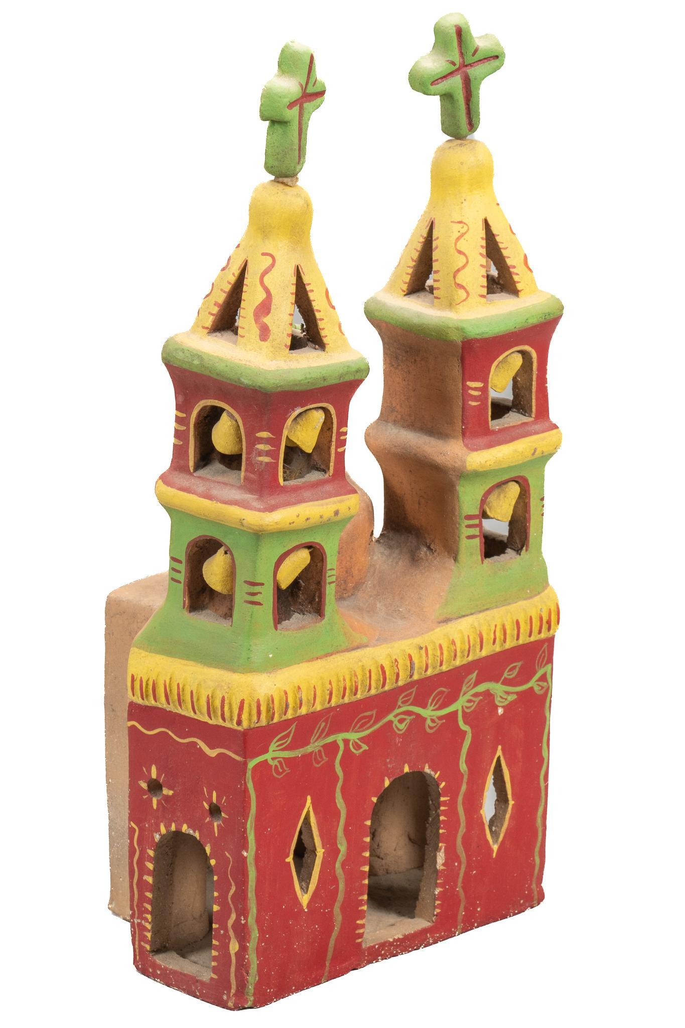 Mexican Folk Art Ceramic Church (1 of 5)