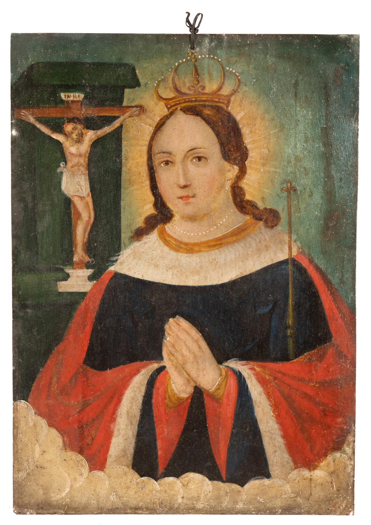 Mexican Retablo, Virgen Maria (1 of 2)