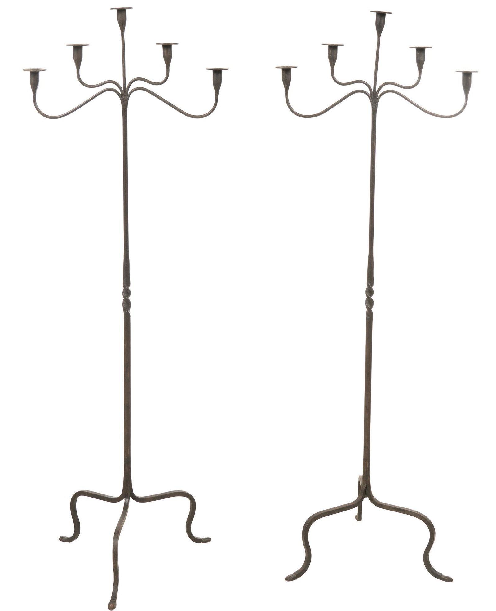 Pair of Wrought Iron Candelabras (1 of 4)