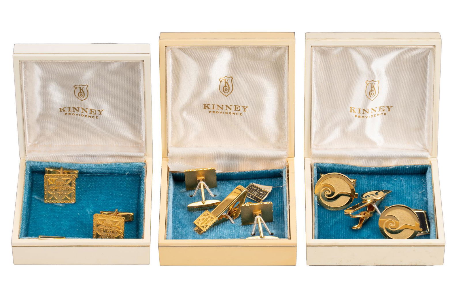 (3) Pairs of HemisFair '68 World's Fair Cuff Links by Kinney Providence (1 of 6)