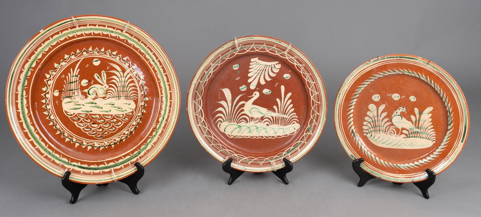 Set of (3) Mexican Bandera Charger Plates (1 of 8)