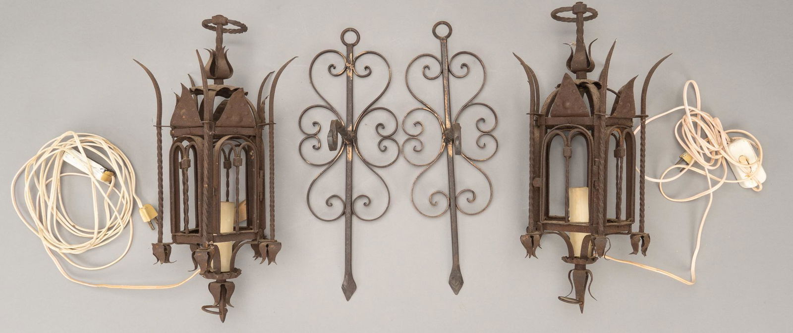 Pair of Wrought Iron Sconces (1 of 4)