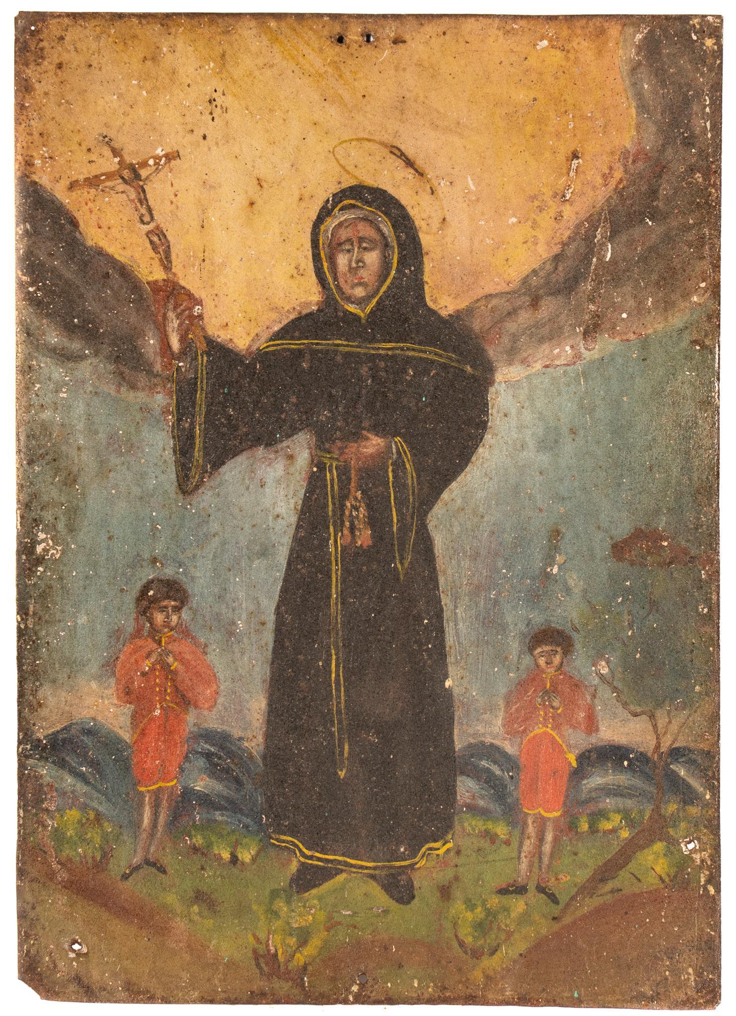 19th C. Mexican Retablo, San Vicente Ferrer (1 of 2)