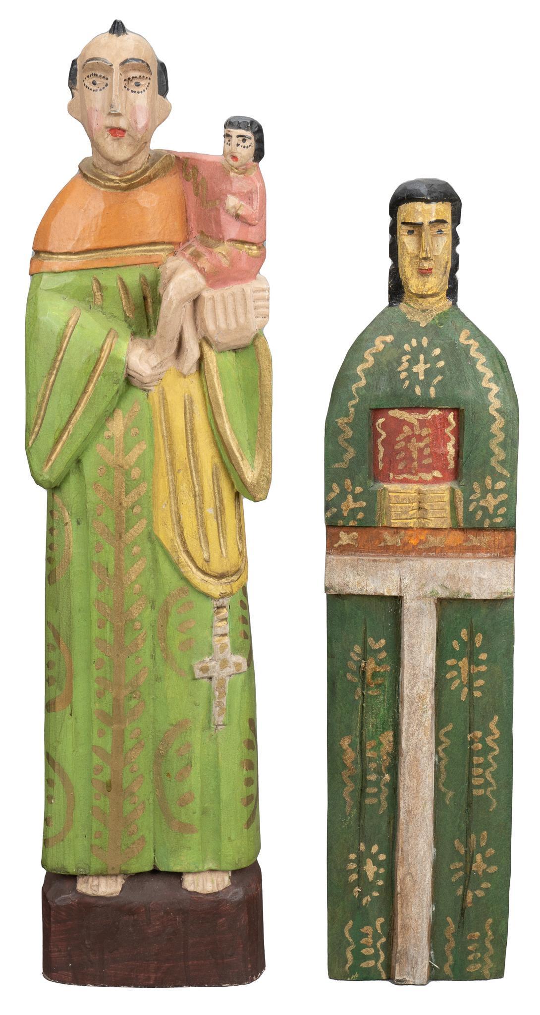 (2) Carved Religious Santos (1 of 5)