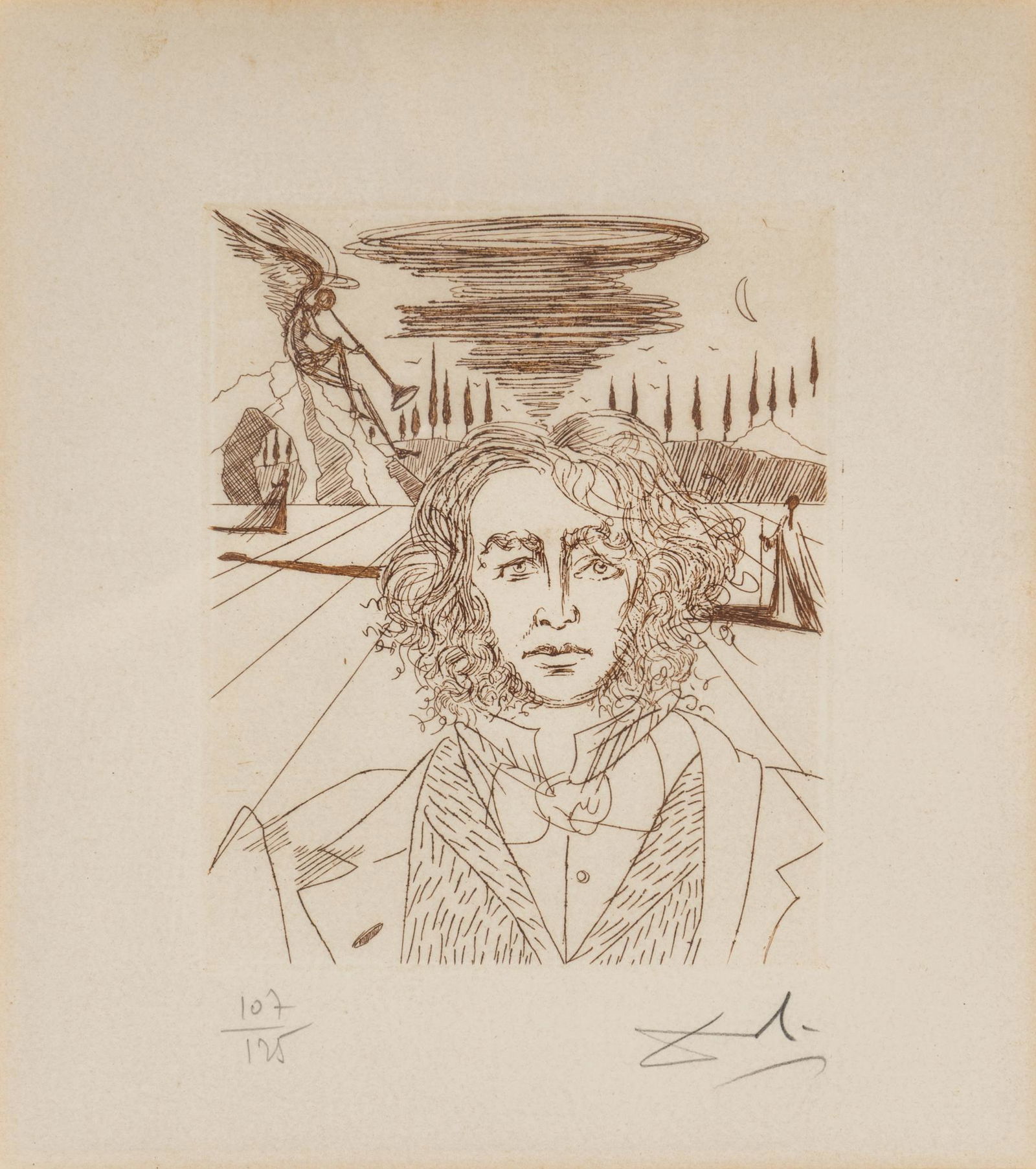 After Salvador Dali, "Henry Wadsworth Longfellow" (1 of 5)