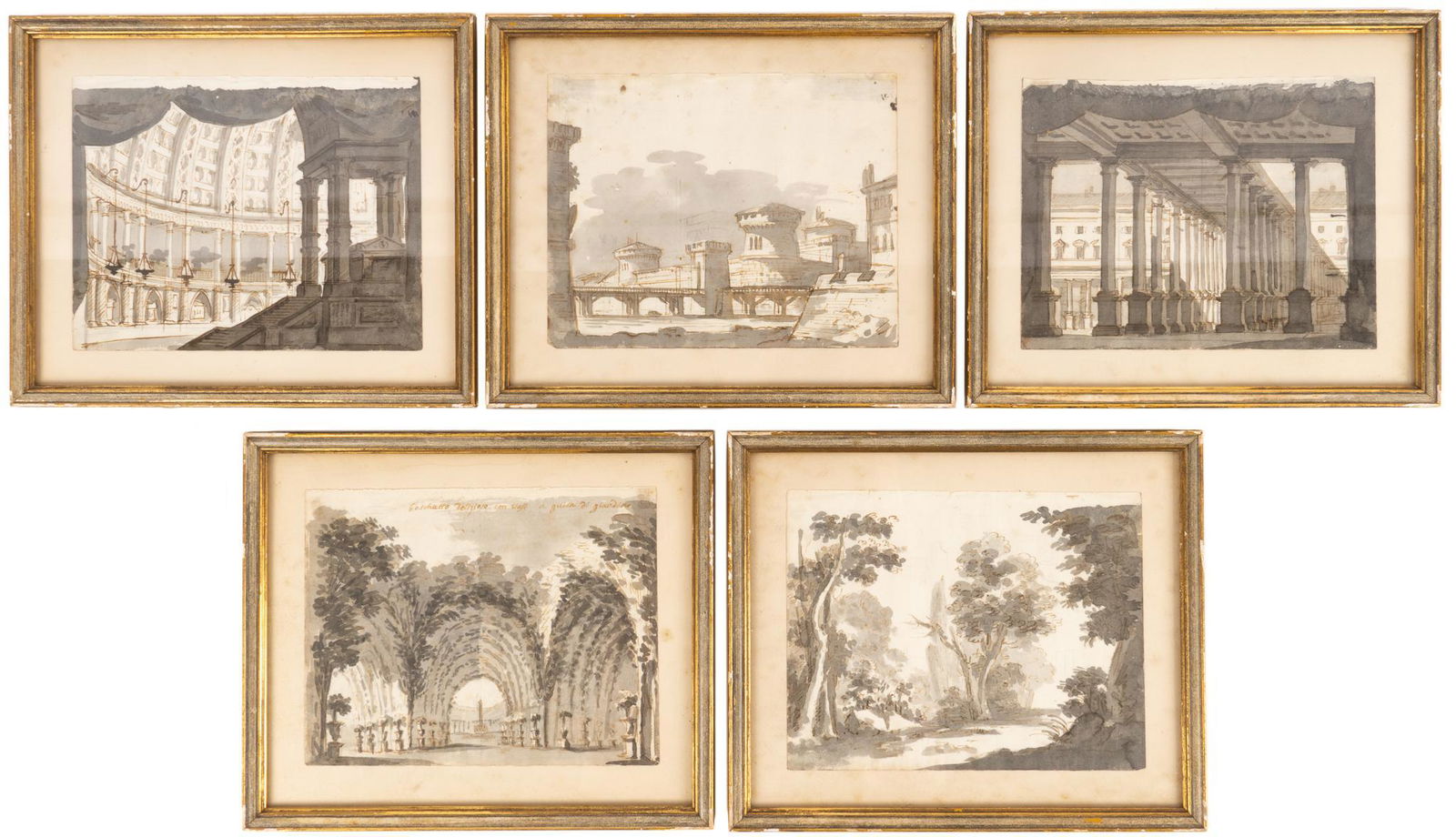 Gaspare Galliari, (5) Landscape Studies, ca. 1760-1818 (1 of 2)