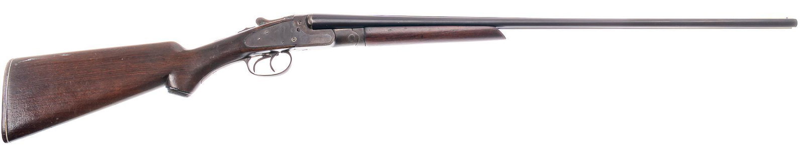 Crescent Enders Special Service 410 SXS Shotgun: Serial: S19505 Manufacturer: Crescent Firearms Model: Enders Special Service Caliber: 410 bore Barrel length: 26 in. OAL: 43 in. Condition: Fair; wood stock has fair amount of handling marks w/ crack 