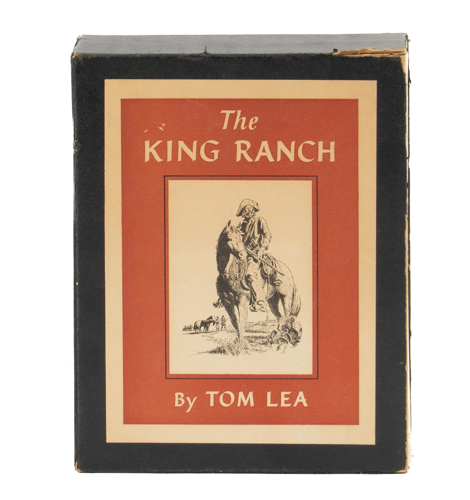 "The King Ranch" by Tom Lea, First Edition: Vintage bound books, "The King Ranch" by Tom Lea, First Edition, Published by Little, Brown and Company, Boston, 1957, two volumes in case, "The hundred-year story of the greatest ranch in