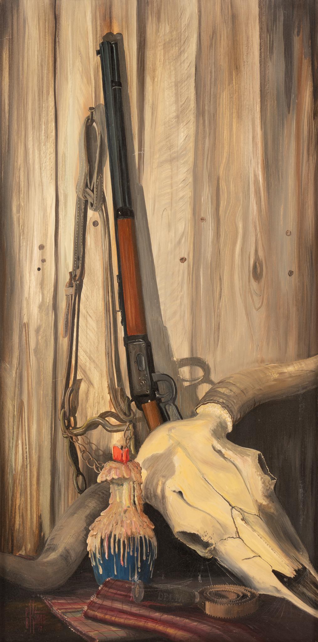 Paul B. Kime, "Relics": Paul B. Kime, "Relics", oil on masonite sight: 17 x 35 in., frame: 20.5 x 39 in. Provenance: A San Antonio, Texas collection We happily provide seamless shipping services on everything we sell