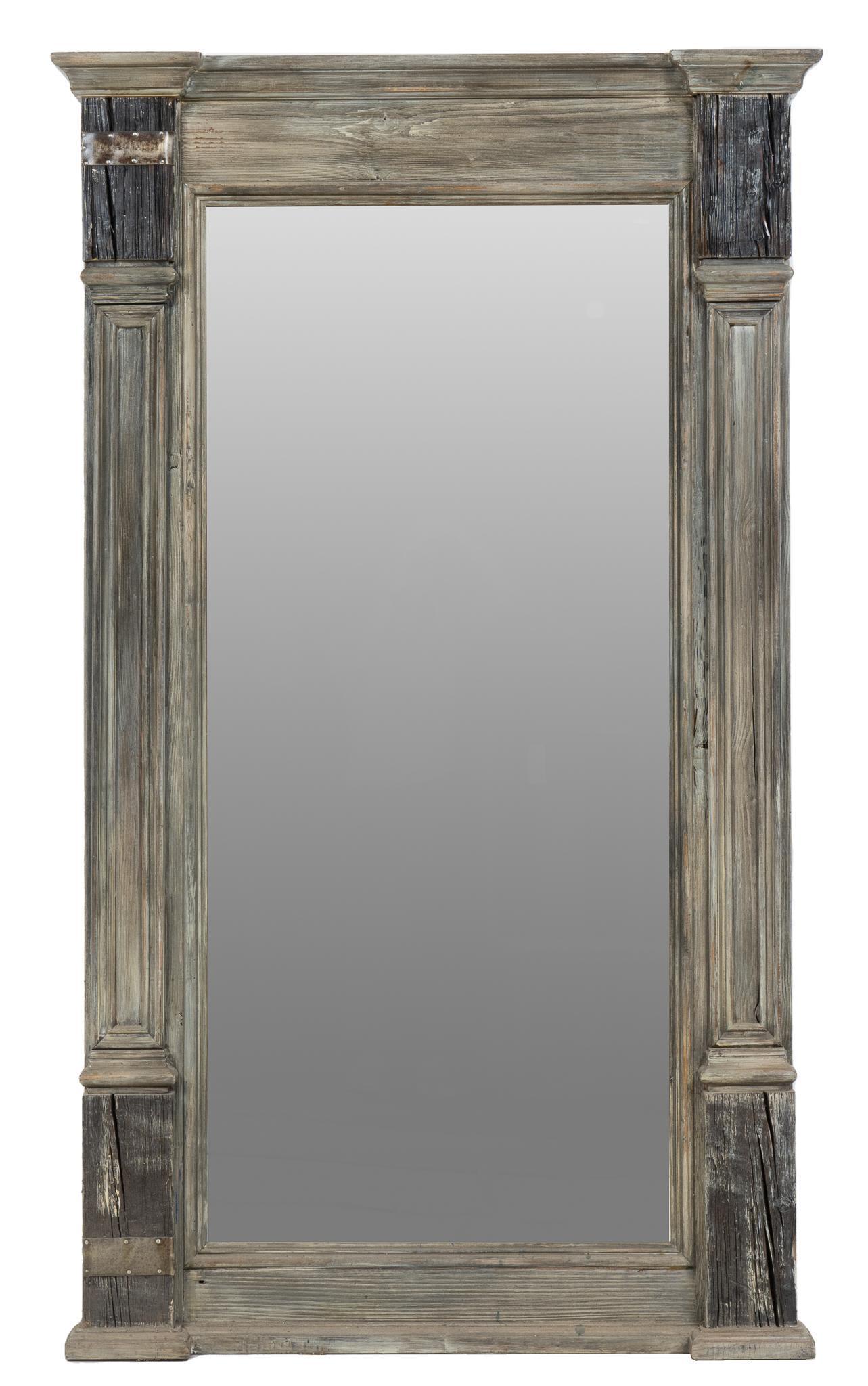 Rustic Full Length Mirror: Rustic full length mirror height 75.5 in. x width 44.5 in. x depth 5 in. We happily provide seamless shipping services on everything we sell. Please email us at shipping@vogtauction.com or call