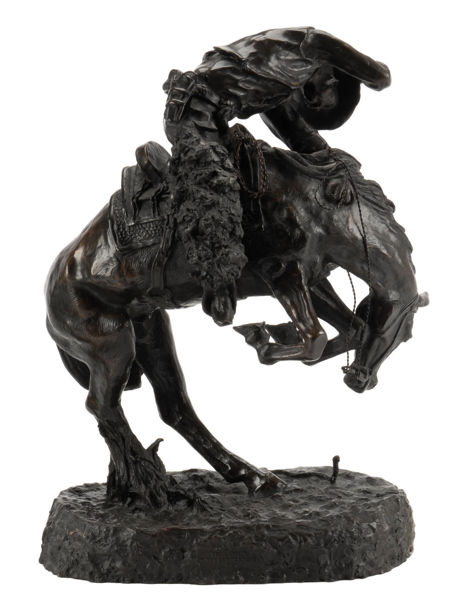 Frederic Remington, "The Rattlesnake": Frederic Remington (Canton, New York, 1861-1909), "The Rattlesnake", bronze recast size: height 24 in. x width 15 in. x depth 10 in. Provenance: A Bandera, Texas collection Frederic Remington 