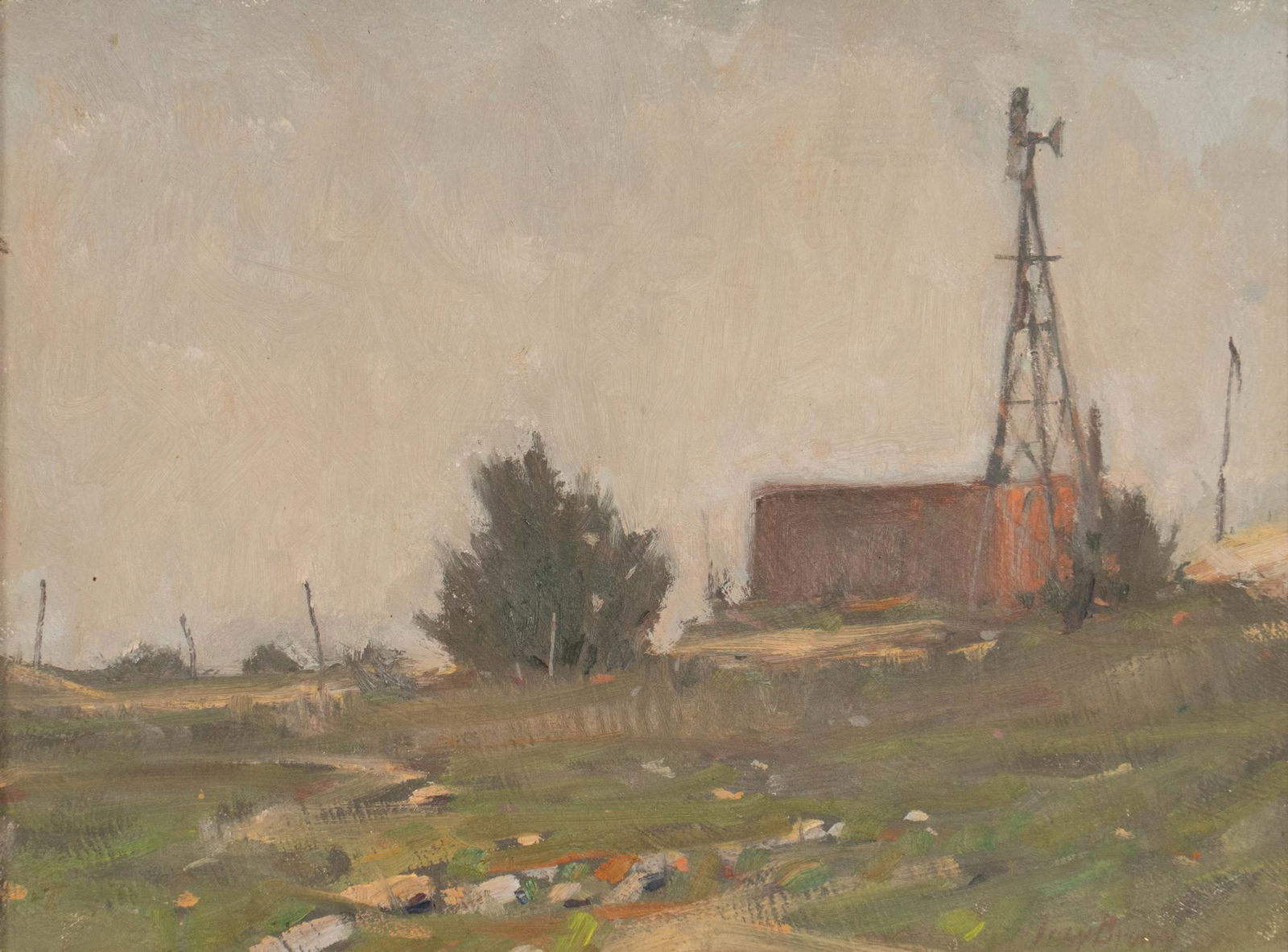 Irby Brown, Farm with Windmill (1 of 4)