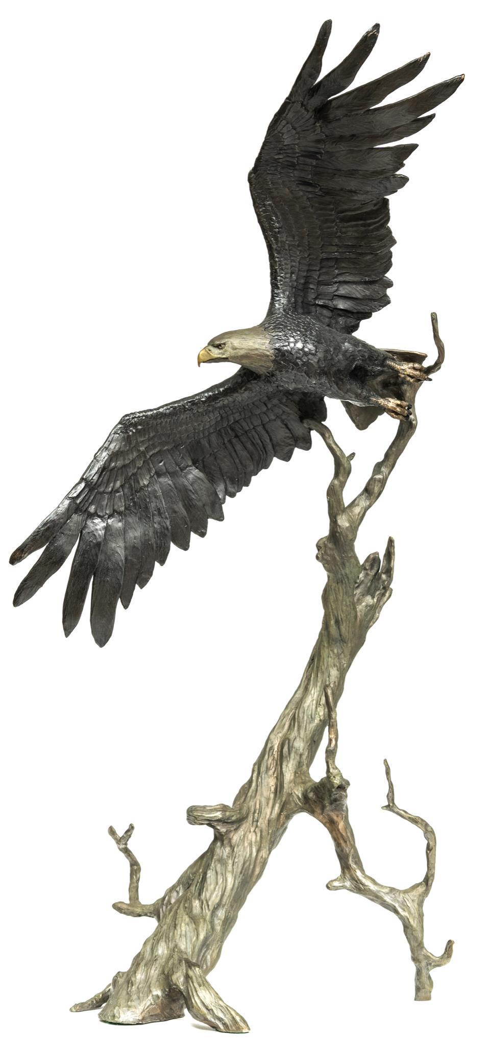 Mark Hopkins, Into the WindÂ, 1999: Mark Hopkins (20/21st century, Colorado), Into the WindÂ, 1999, bronze sculpture, ed. 205/550 height 30 in. x width 14 in. x depth 15 in. We happily provide seamless shipping services on everything w