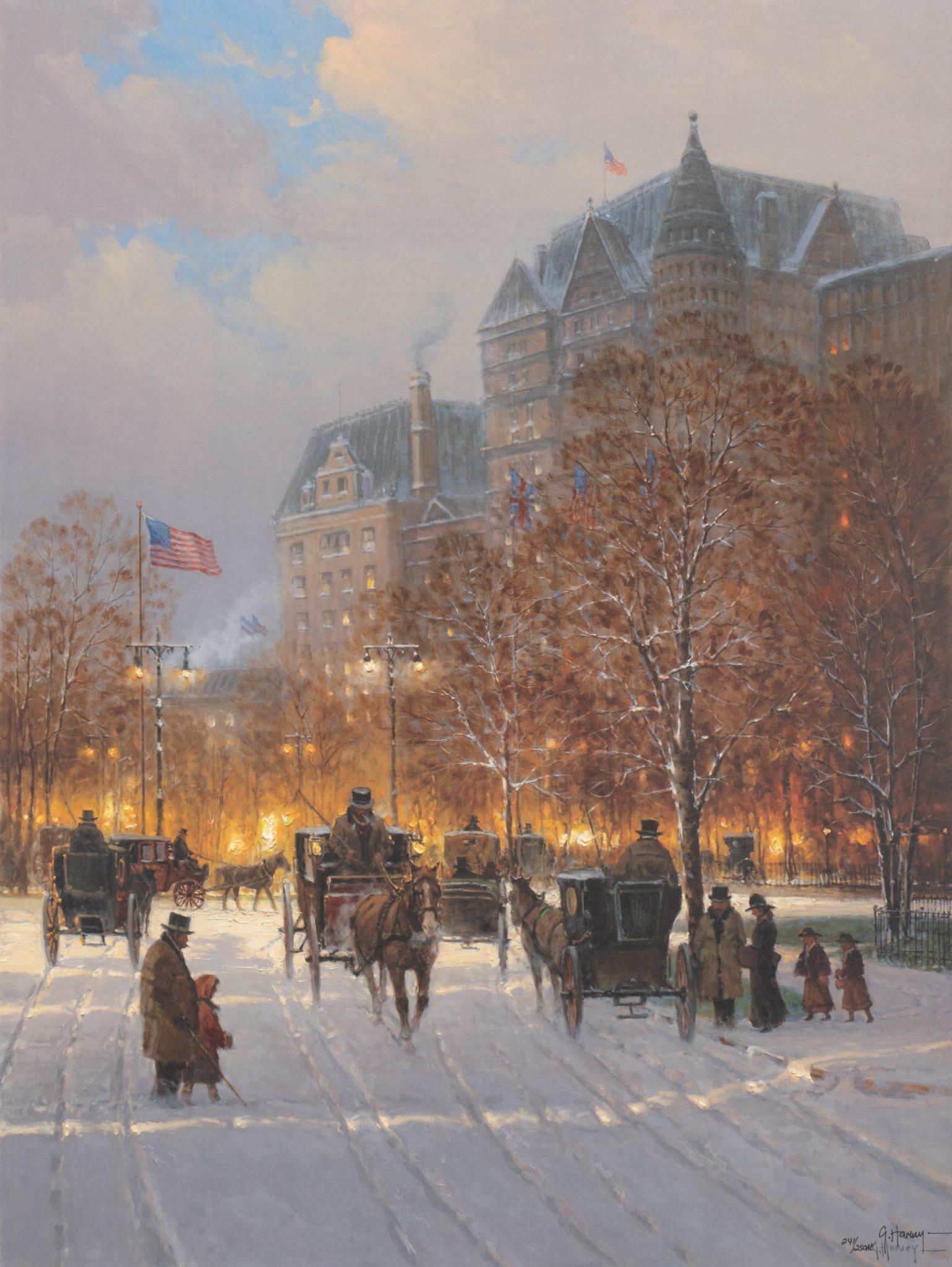 G. Harvey, "Stroll on the Plaza", AP Giclee (1 of 4)