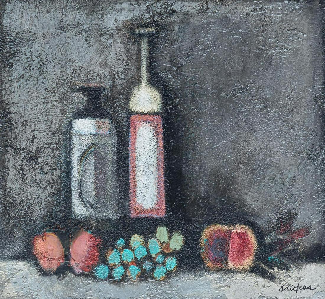 David Pryor Adickes, "Still Life with Peach and Grapes", 1958 (1 of 6)