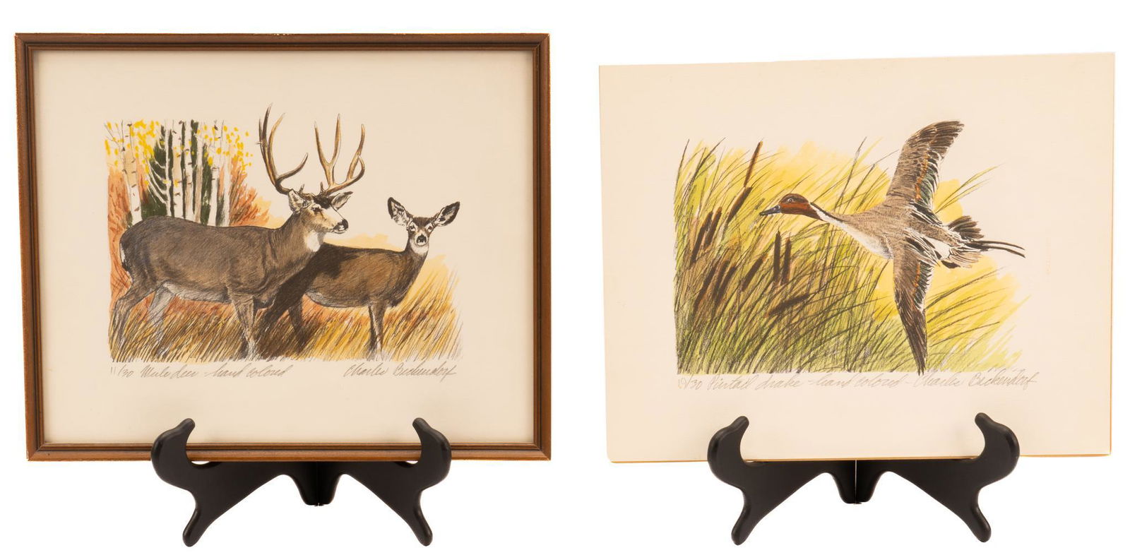 Charles Beckendorf, (2) Hand-Colored Prints (1 of 8)