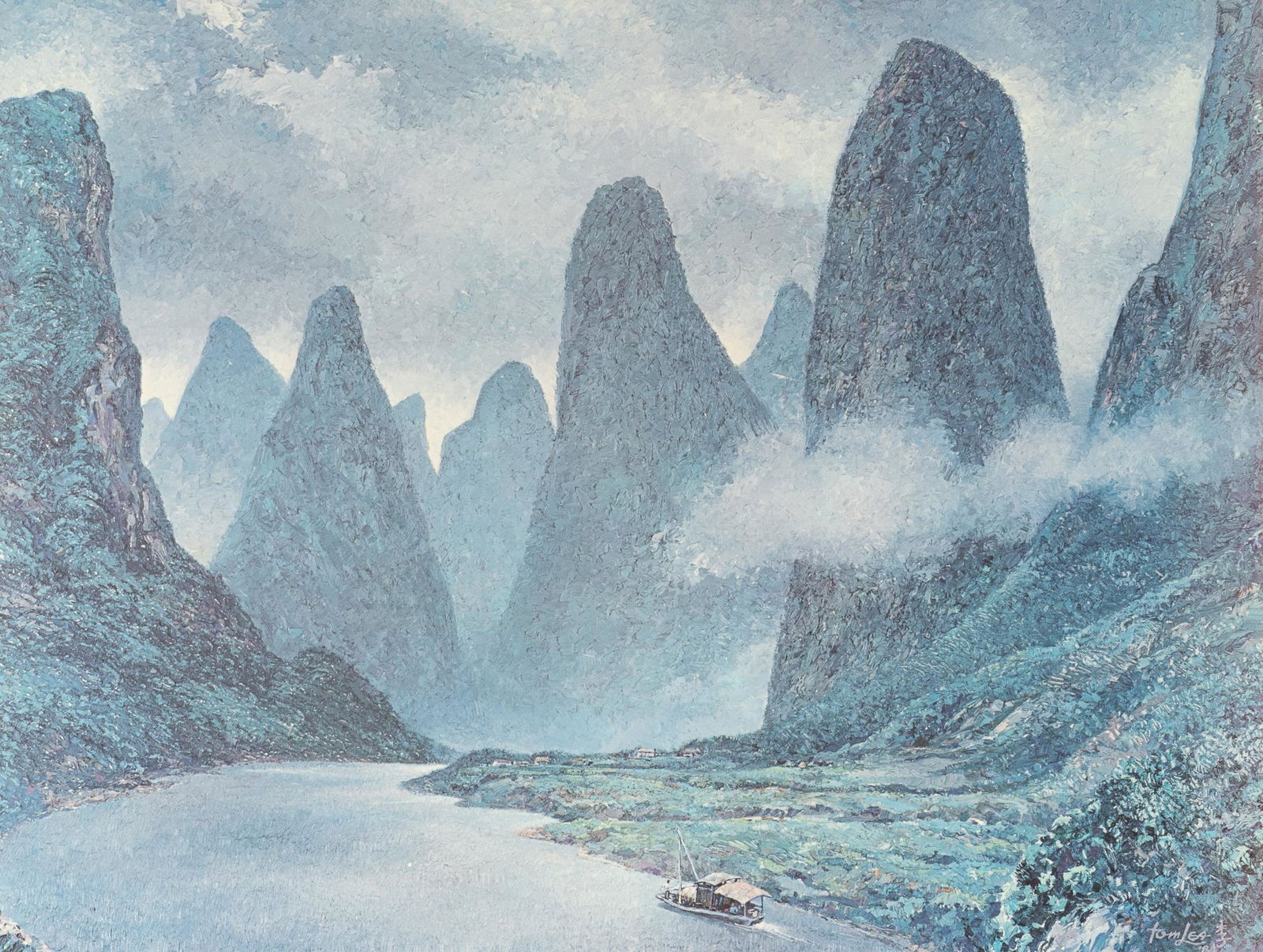 Tom Lea, "River Li", Lithograph (1 of 4)