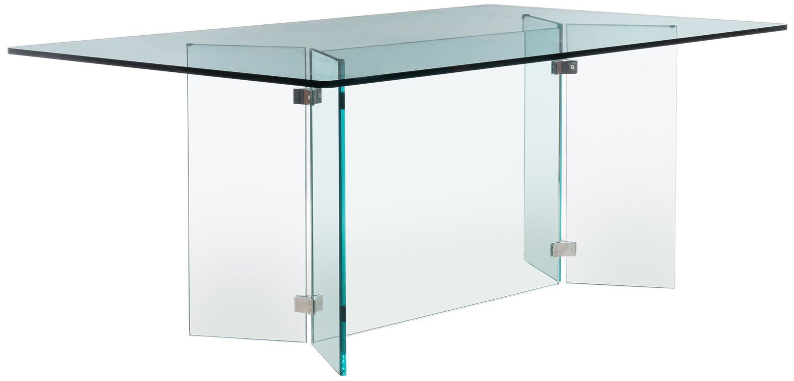 Leon Rosen Style Mid-Century Glass Top Table (1 of 3)