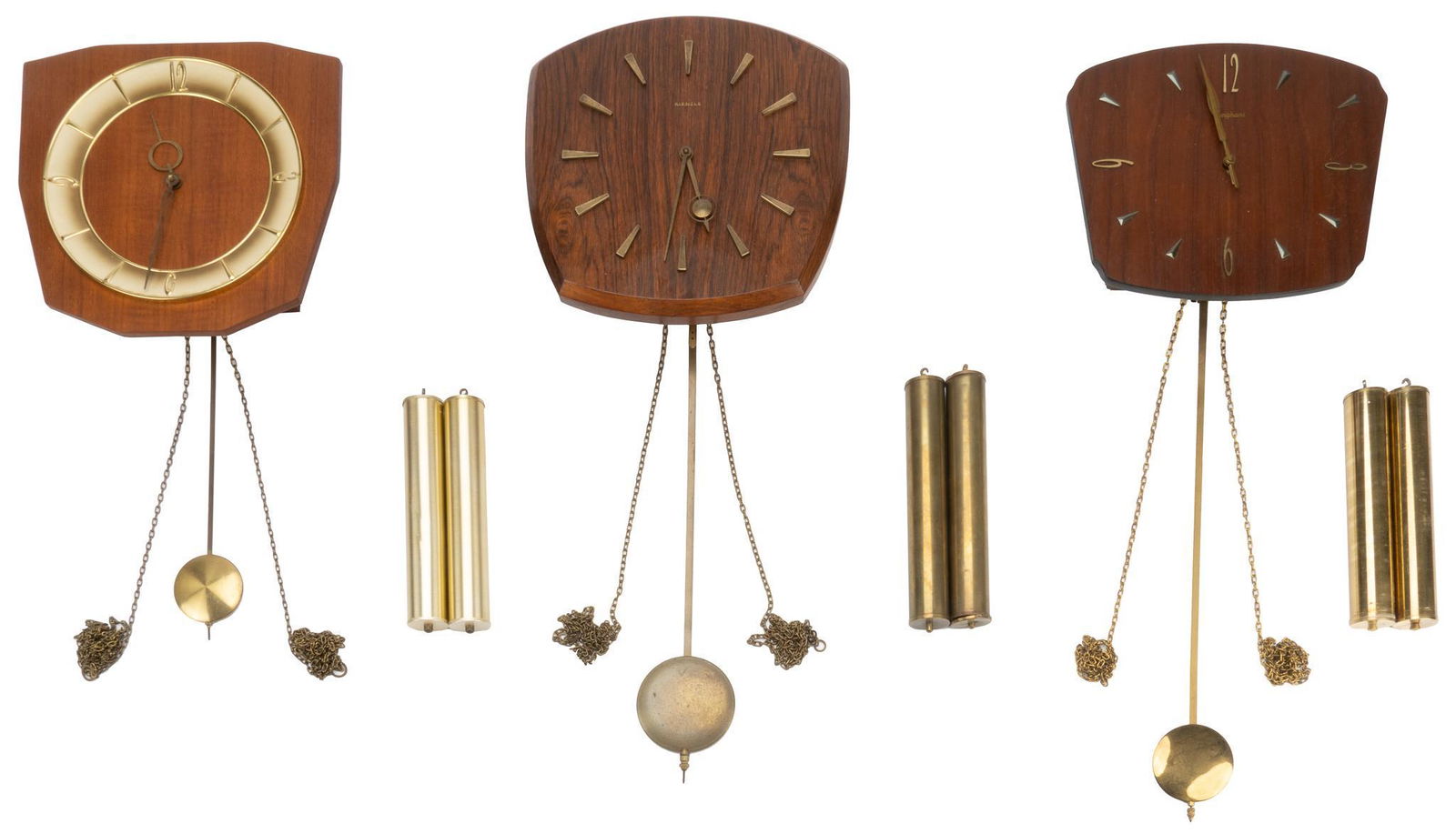 (3) Mid-Century Wall Clocks (1 of 7)